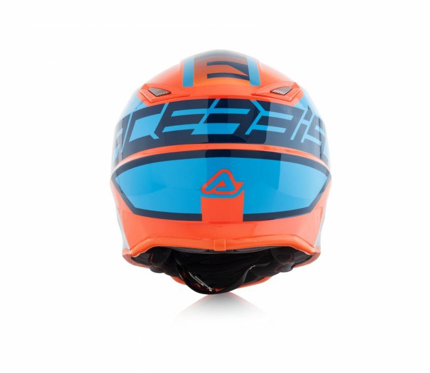 CASCO ACERBIS STEEL JUNIOR  NARANJA/AZUL  TALLA 54