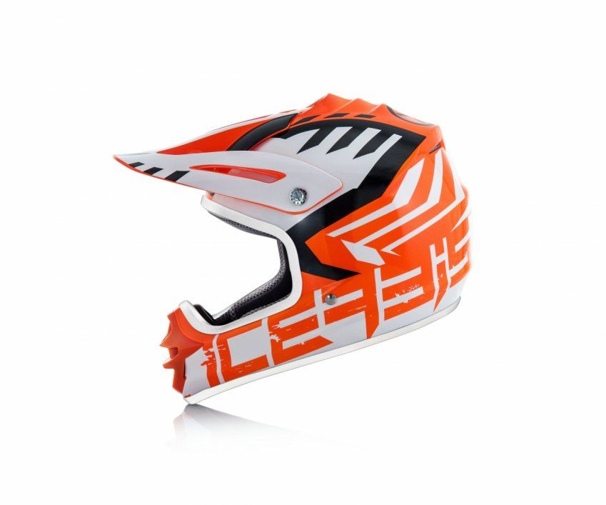 CASCO ACERBIS IMPACT JUNIOR 3.0  NARANJA/BLANCO