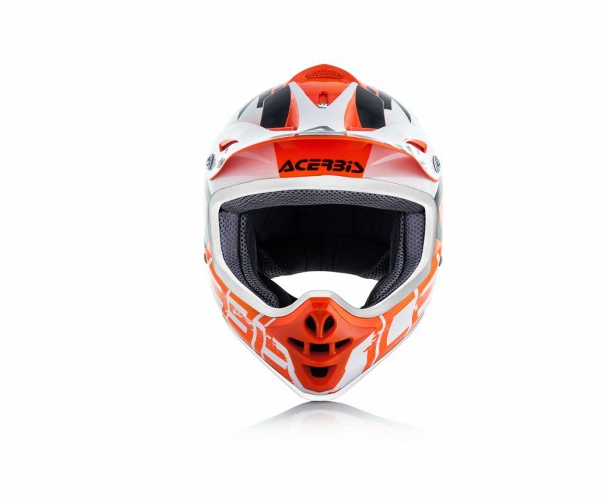 CASCO ACERBIS IMPACT JUNIOR 3.0  NARANJA/BLANCO