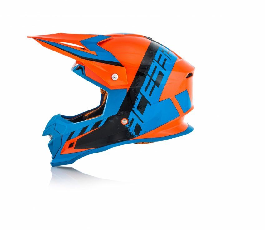 CASCO ACERBIS PROFILE 4  NARANJA/AZUL