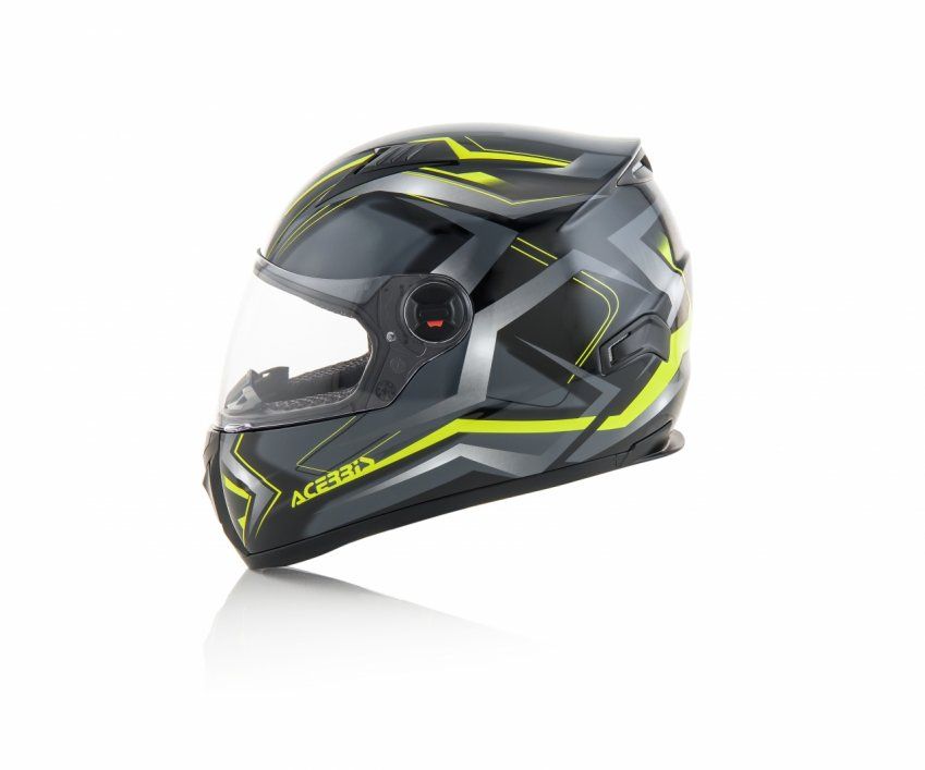 CASCO ACERBIS FULL RACE FS 807 NEGRO/AMARILLO FLÚOR