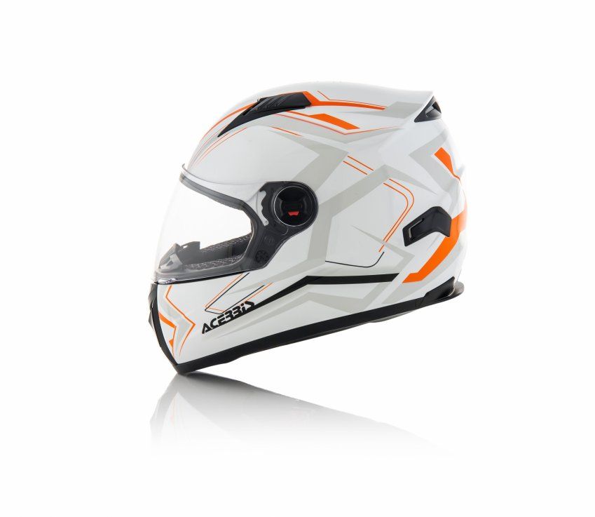 CASCO ACERBIS FULL RACE FS 807 BLANCO/ NARANJA