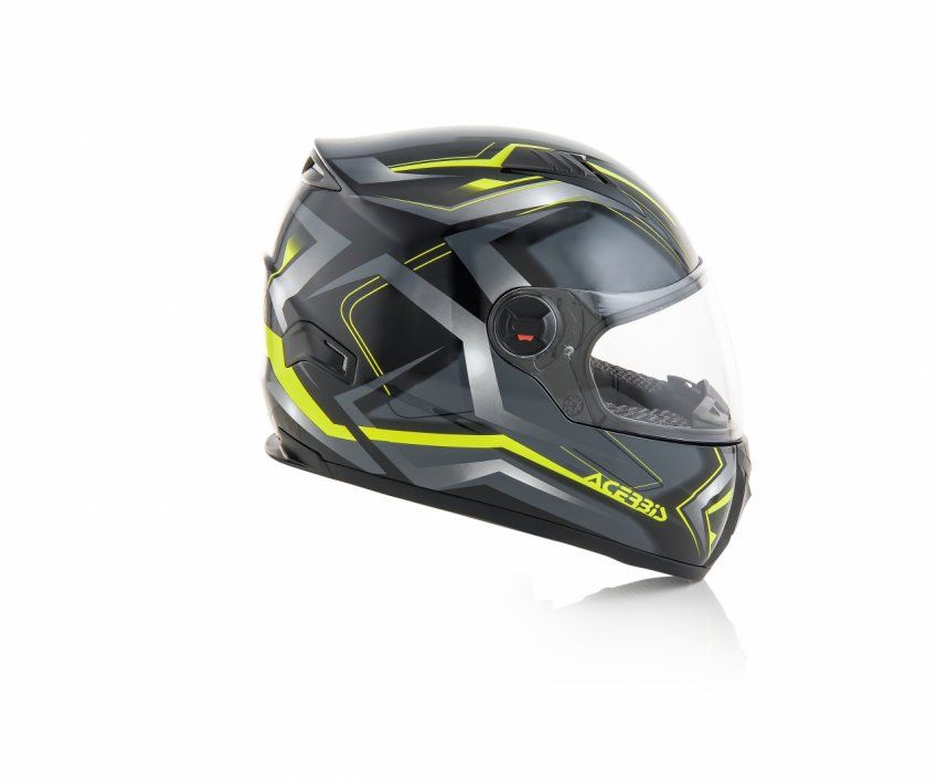 CASCO ACERBIS FULL RACE FS 807 NEGRO/AMARILLO FLÚOR