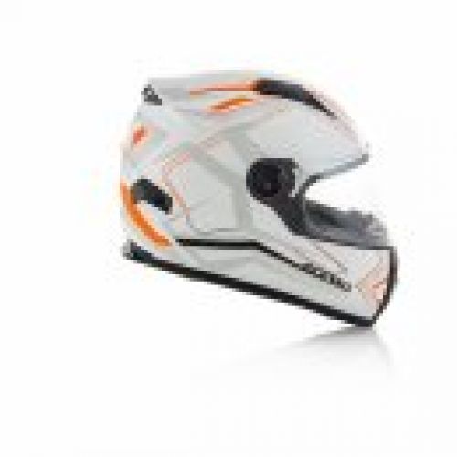 CASCO ACERBIS FULL RACE FS 807 BLANCO/ NARANJA