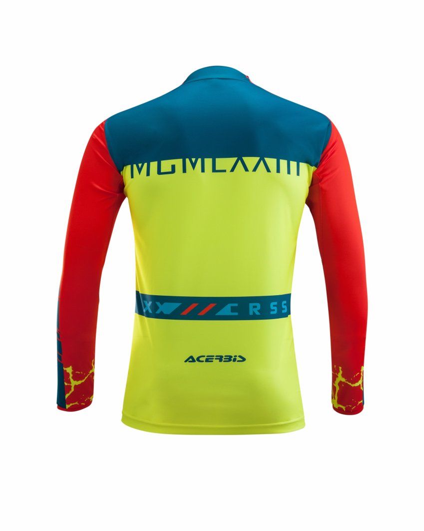 CAMISETA MX ACERBIS WILDFIRE  ROJO/AMARILLO FLÚOR