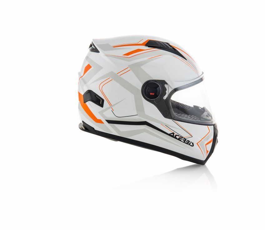 CASCO ACERBIS FULL RACE FS 807 BLANCO/ NARANJA