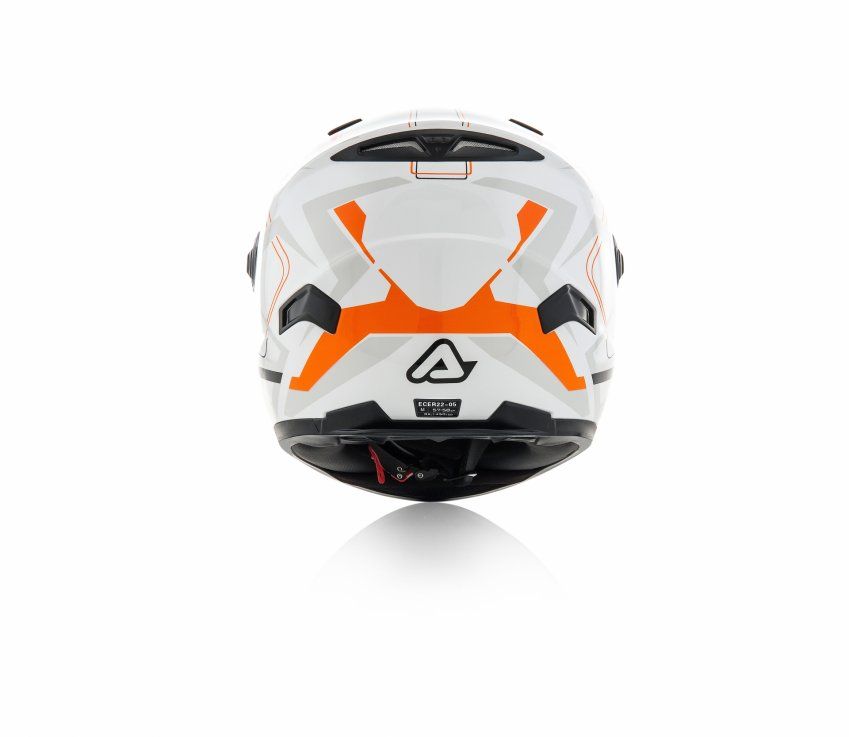 CASCO ACERBIS FULL RACE FS 807 BLANCO/ NARANJA