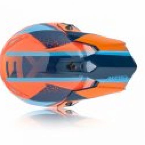 CASCO ACERBIS STEEL JUNIOR  NARANJA/AZUL  TALLA 54