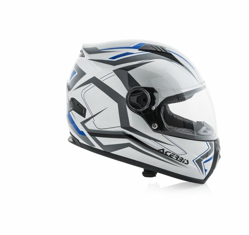 CASCO ACERBIS FULL RACE FS 807 GRIS/AZUL