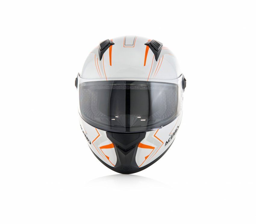 CASCO ACERBIS FULL RACE FS 807 BLANCO/ NARANJA