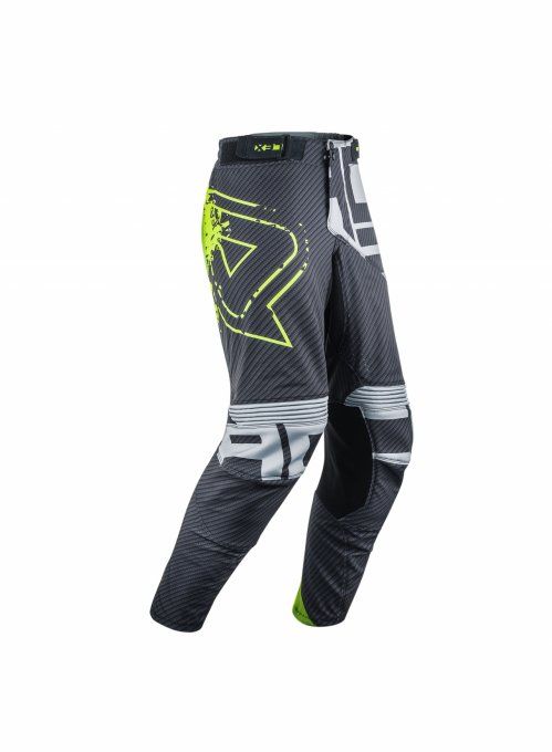 PANTALONES ACERBIS MX CARBON FLEX  NEGRO:AMARILLO FLÚOR